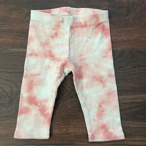 Pekkle baby girls 6 months pink tie dye leggings